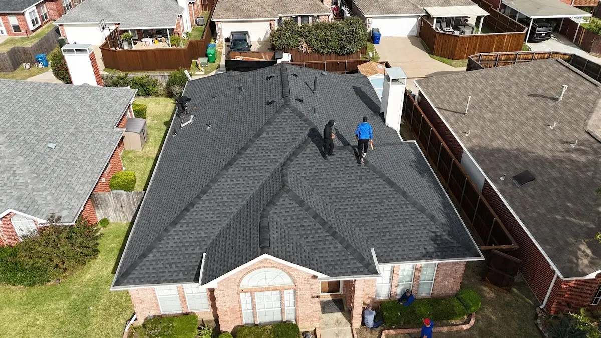 Slate & Tile Roof Repair work in progress on a Silver Spring property